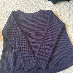 SO Women's Deep Purple Crew Neck Sweater